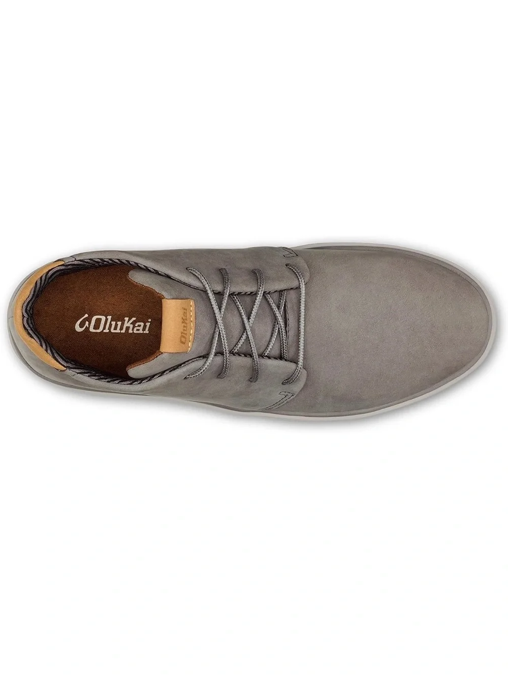 OluKai • Men's Graphite Gray Chukka Waterproof Ankle Boot with Tan Accents